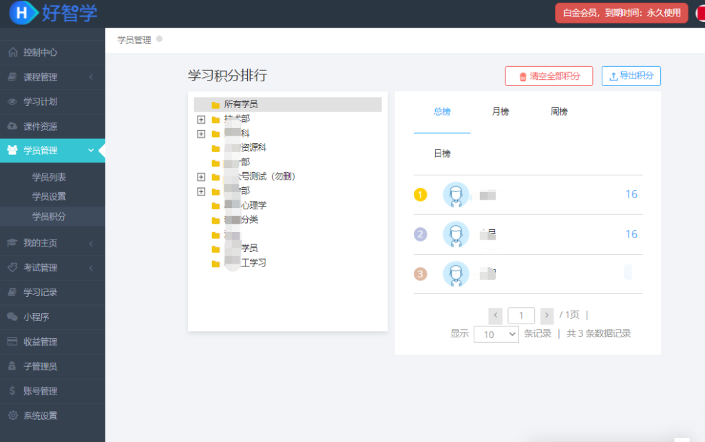 員工積分排行